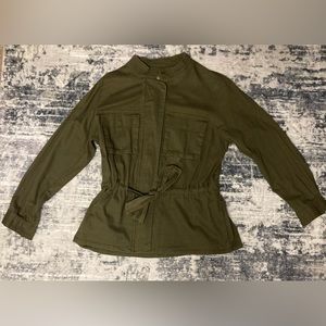 Ashley Stewart Khaki Colored Drawstring Jacket